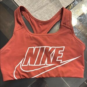 Nike Red Sports Bra Racerback Compression Fit